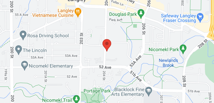 map of 301 20420 54 AVENUE